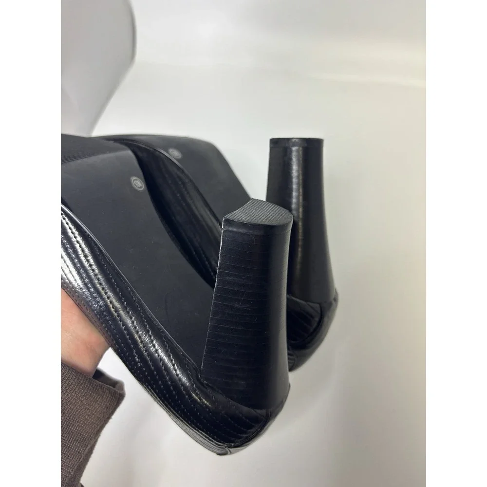 Nine West Black Peep Toe Heels Size 10